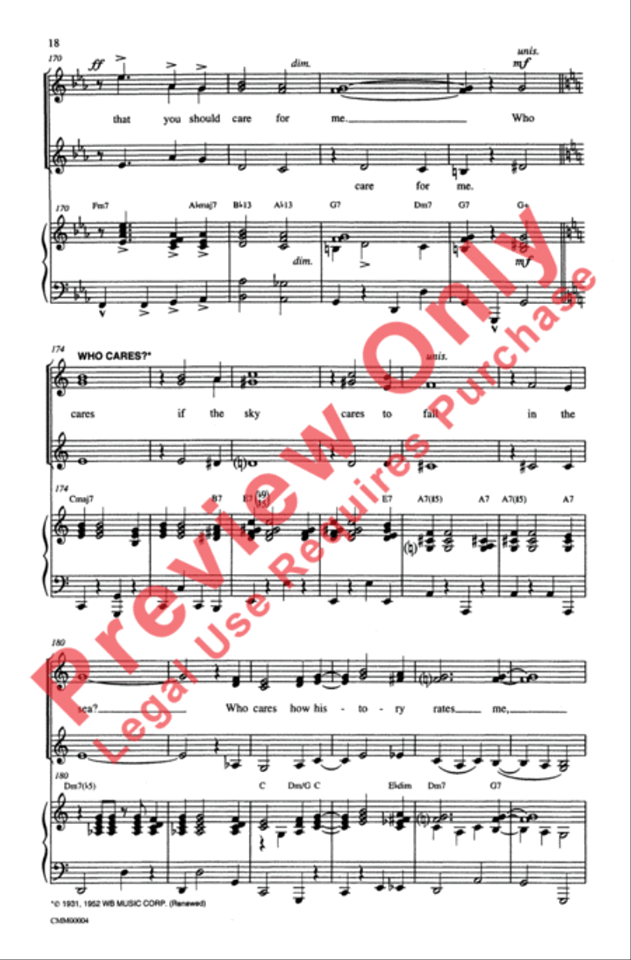 George Gershwin Medley George Gershwin Medley SSA scores gallery preview page 18