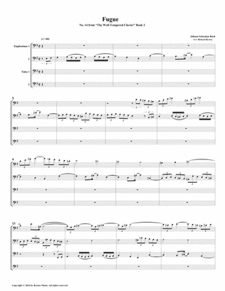 Fugue 10 from Well-Tempered Clavier, Book 2 (Euphonium-Tuba Quartet)