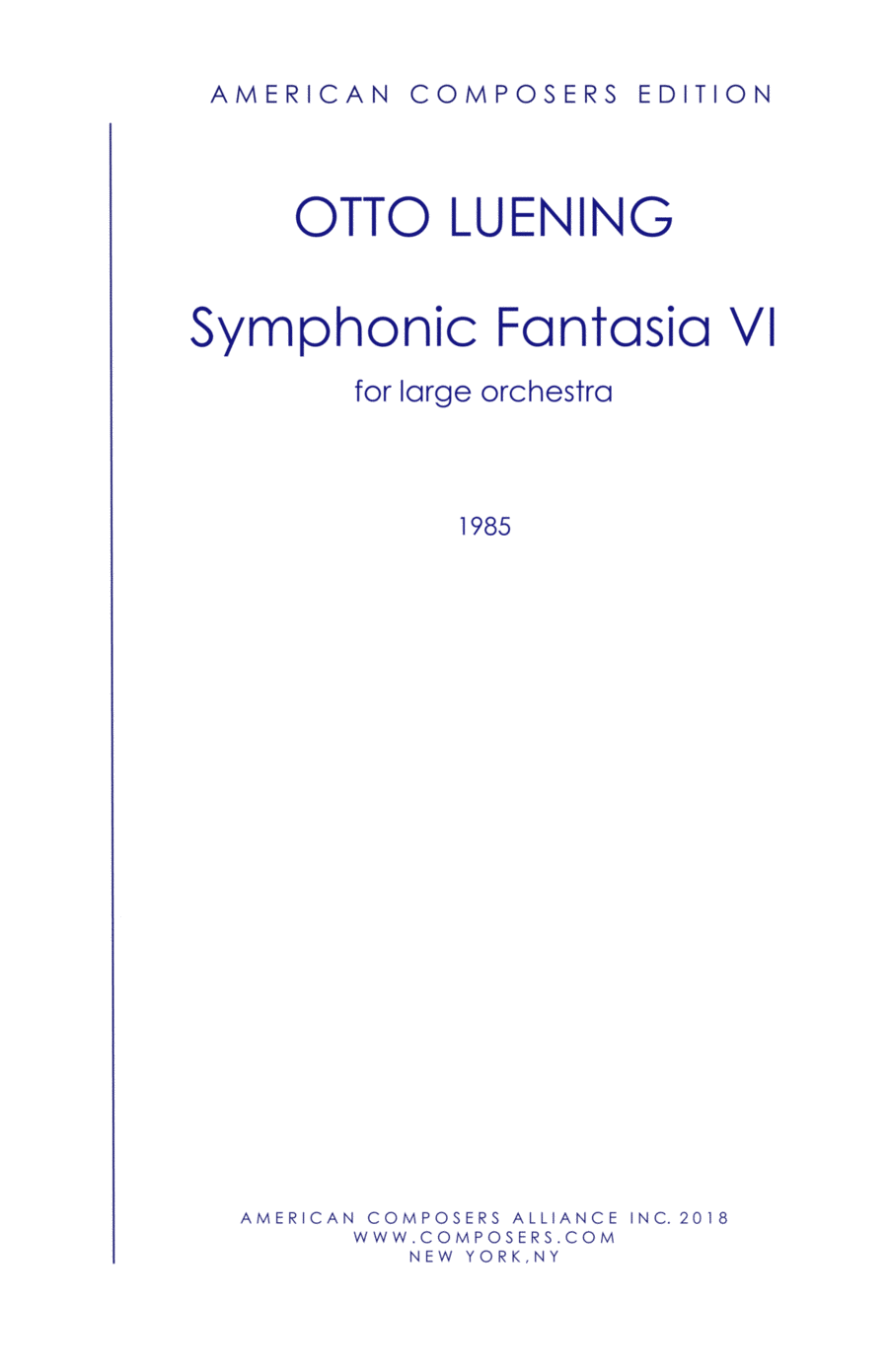 [Luening] Symphonic Fantasia No. 6 Full Orchestra scores gallery preview page 1