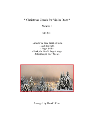 Book cover for Christmas Carols for 2 Violins Vol.I