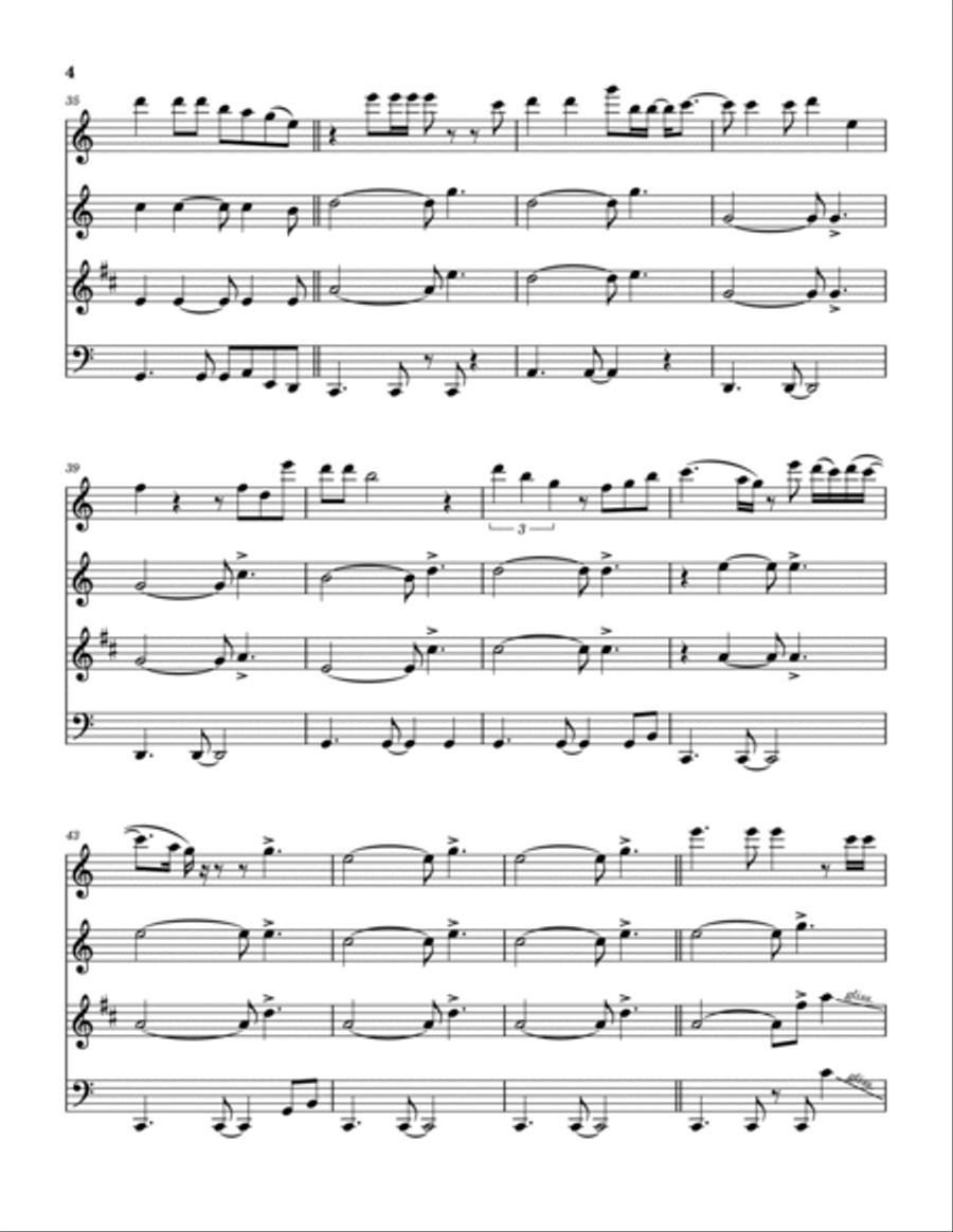 Night Ride Home Woodwind Quartet scores gallery preview page 5