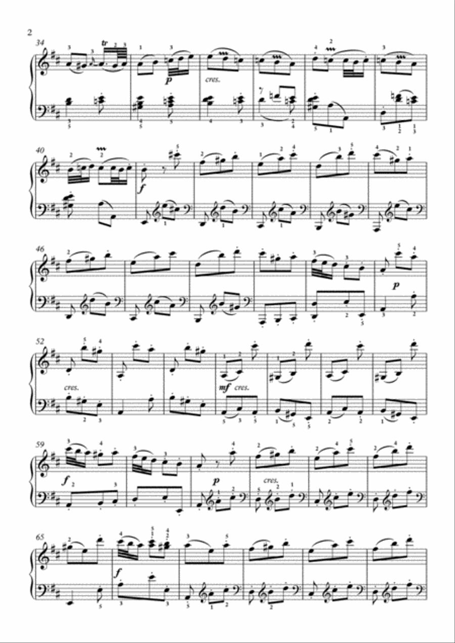 Scarlatti-Sonata in D-Major L.334 K.122(piano) Piano Solo scores gallery preview page 3