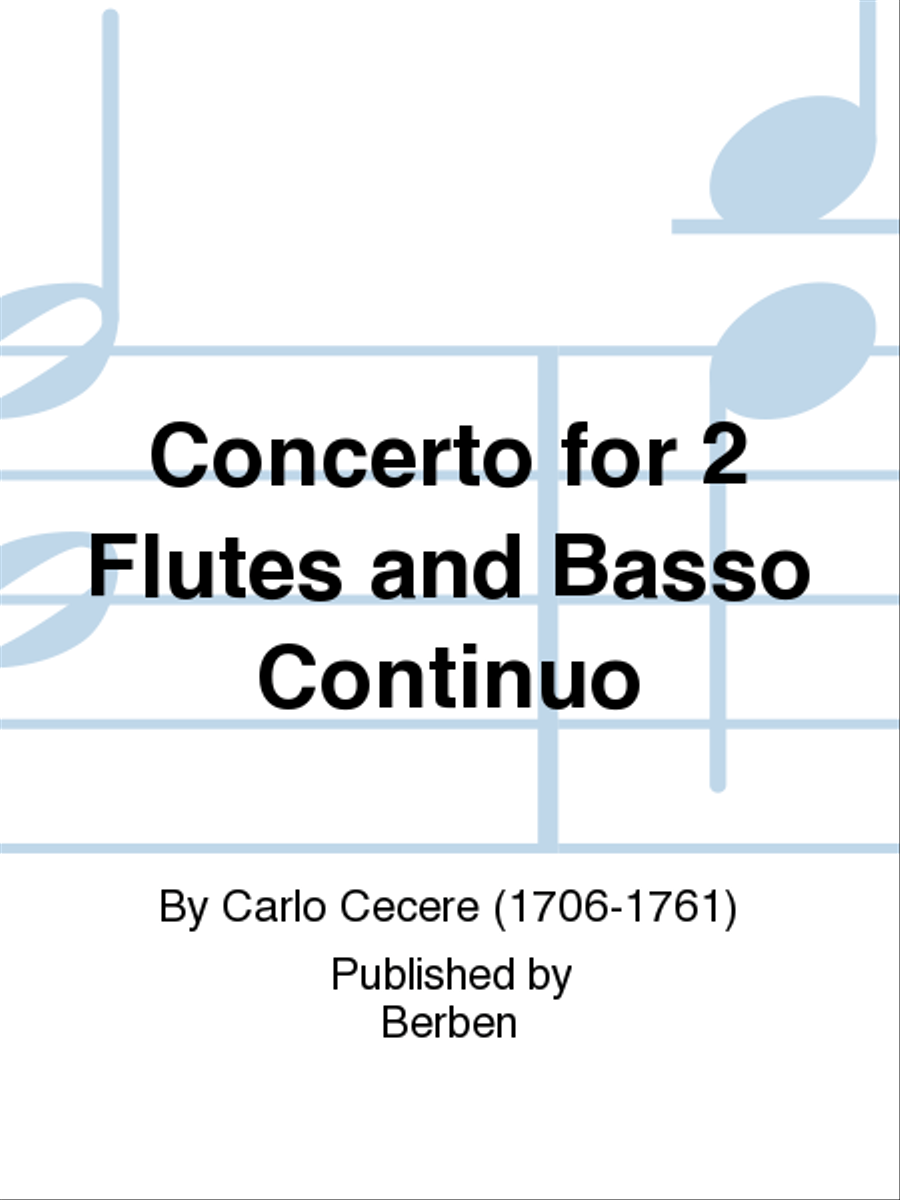 Concerto For 2 Flutes And Basso Continuo Flute Duet scores gallery preview page 1