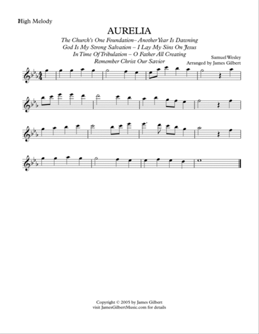 AURELIA (The Church's One Foundation) Small Ensemble scores gallery preview page 5