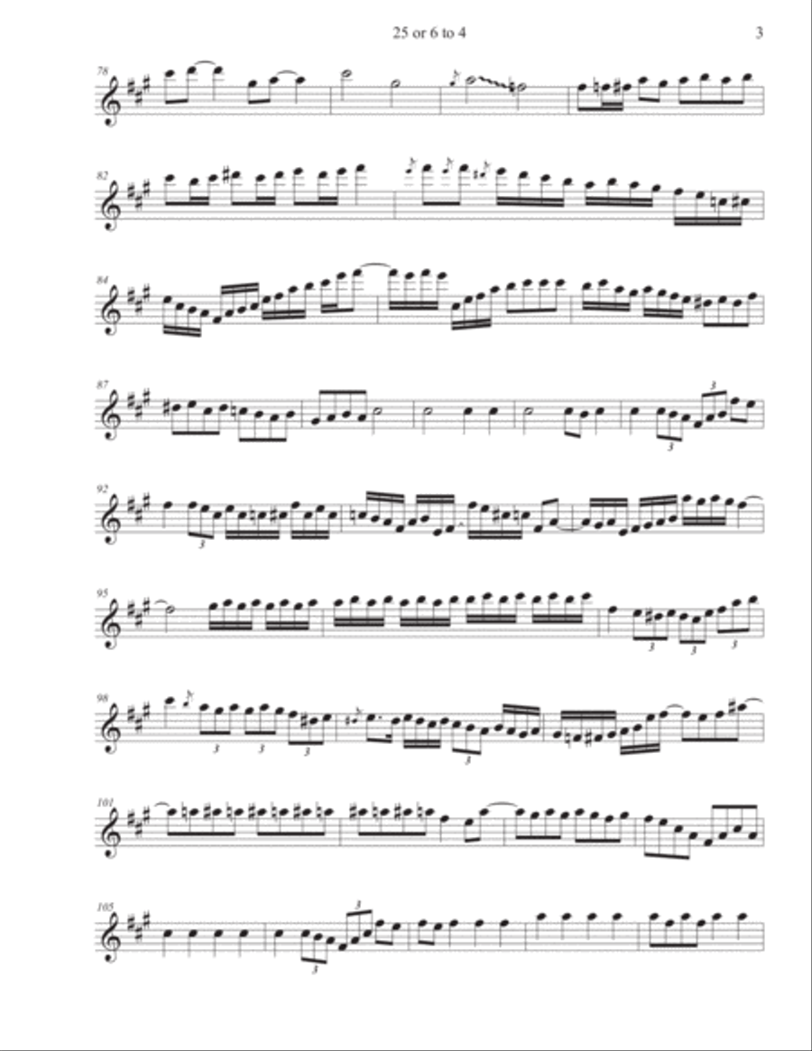 25 Or 6 To 4 Alto Saxophone scores gallery preview page 3