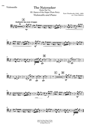 Dance of the Sugar Plum Fairy - Cello and Piano (Individual Parts)