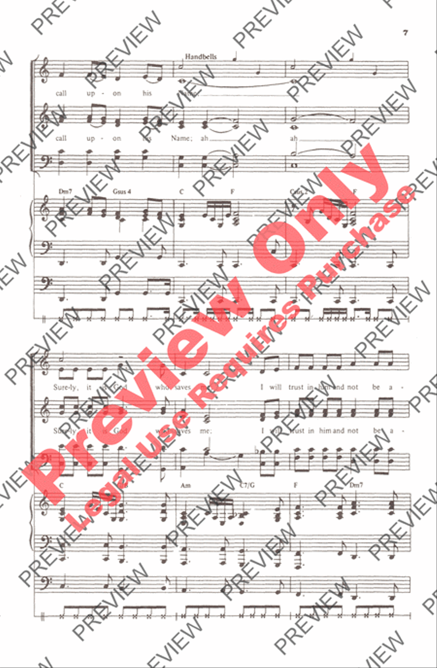 First Song of Isaiah 4-Part scores gallery preview page 7