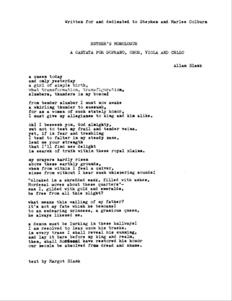 [Blank] Esther's Monologue Small Ensemble scores gallery preview page 3