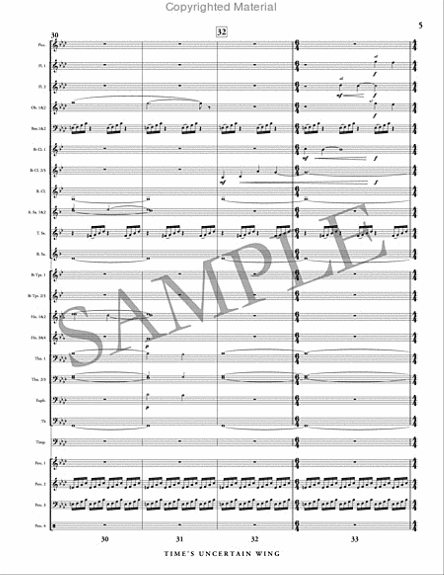 Time's Uncertain Wing (score & parts) Concert Band scores gallery preview page 6