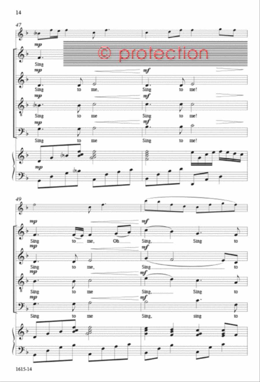 Sing to Me - SATB octavo 4-Part scores gallery preview page 13
