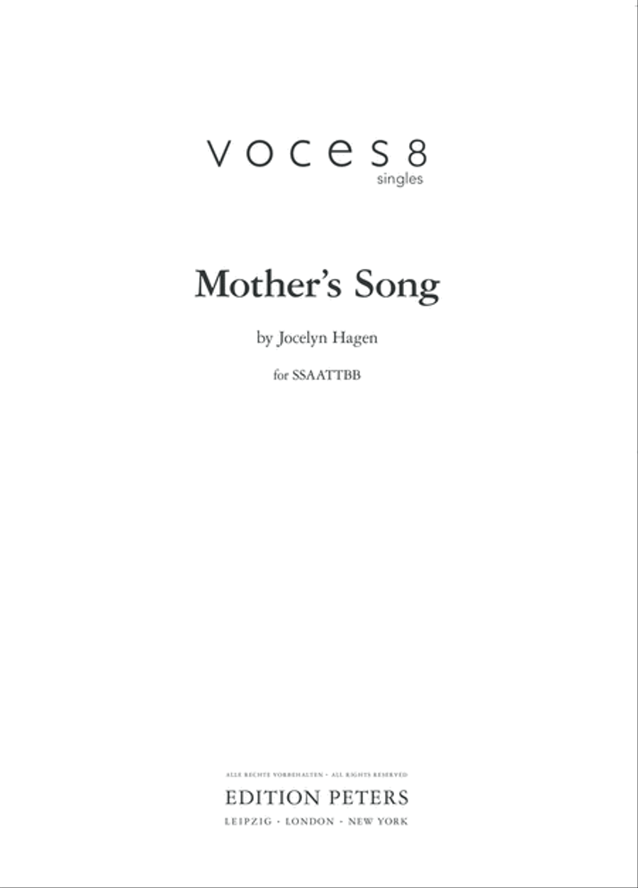 Mother's Song SSAATTBB scores gallery preview page 2