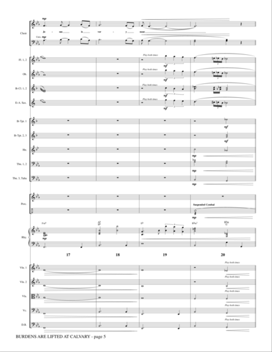Burdens Are Lifted At Calvary - Full Score Choir scores gallery preview page 5