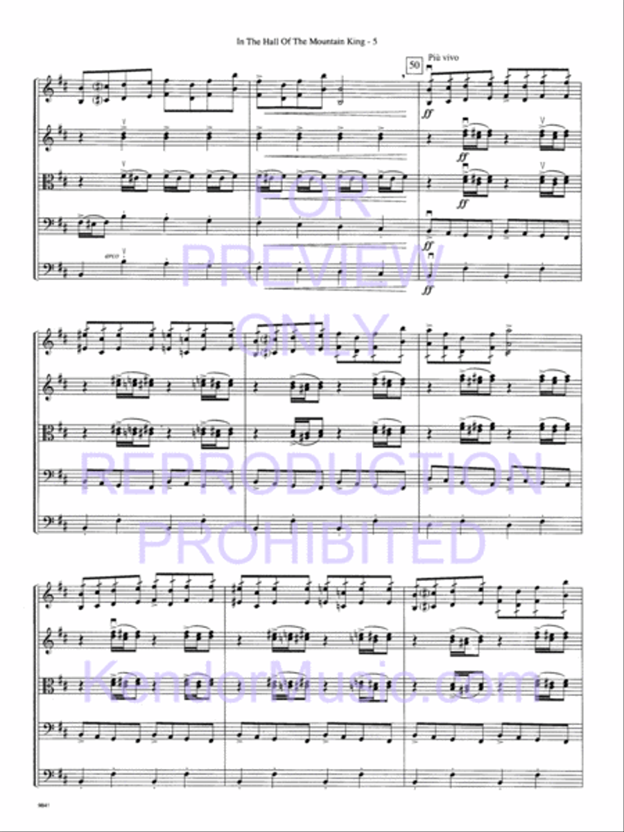 In The Hall Of The Mountain King String Orchestra scores gallery preview page 8