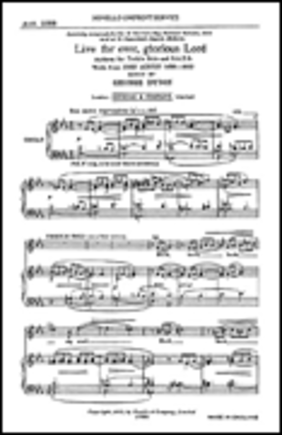 George Dyson: Live For Ever Glorious Lord 4-Part scores gallery preview page 1