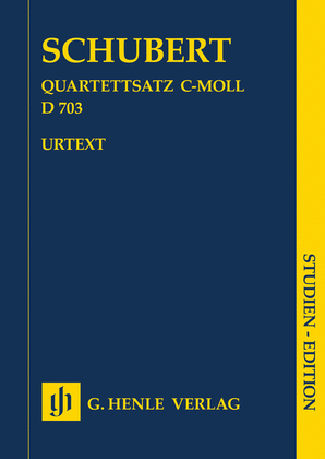 Book cover for String Quartet Movement (Quartettsatz) in C Minor, D. 703