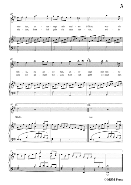 Schubert-Pflicht und Liebe,in e minor,for Voice and Piano image number null