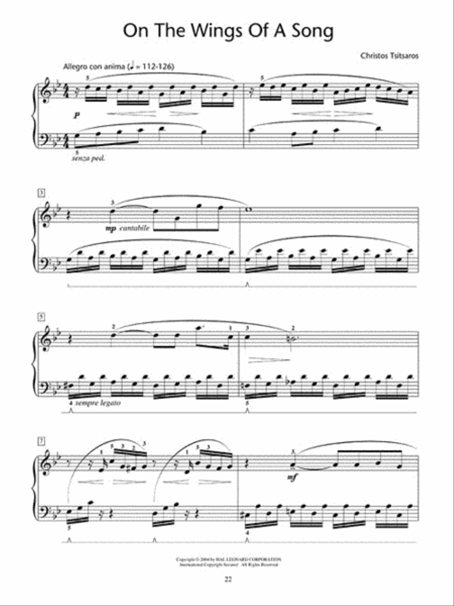 Songs Without Words - Nine Character Pieces for Piano Solo Piano Method scores gallery preview page 6
