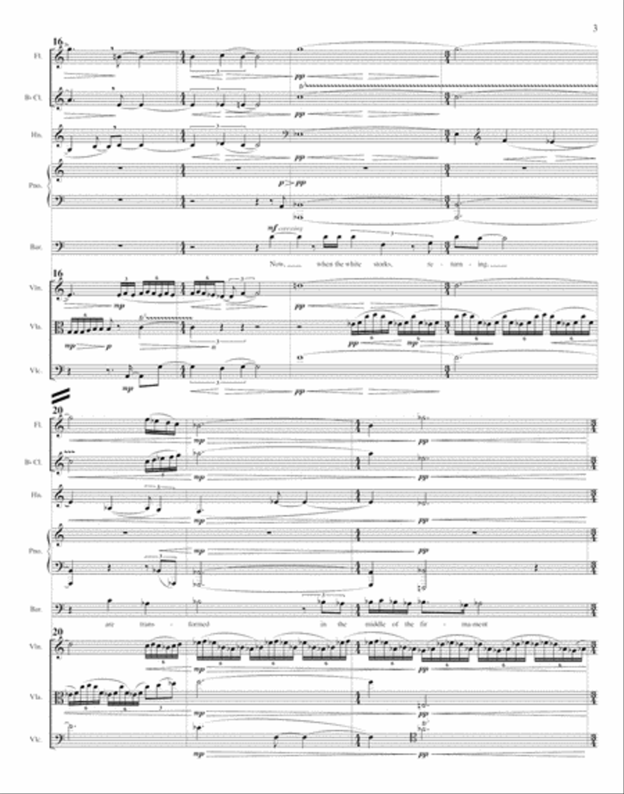 [Froom] Amichai Songs (Baritone and Mixed Ensemble) Large Ensemble scores gallery preview page 5