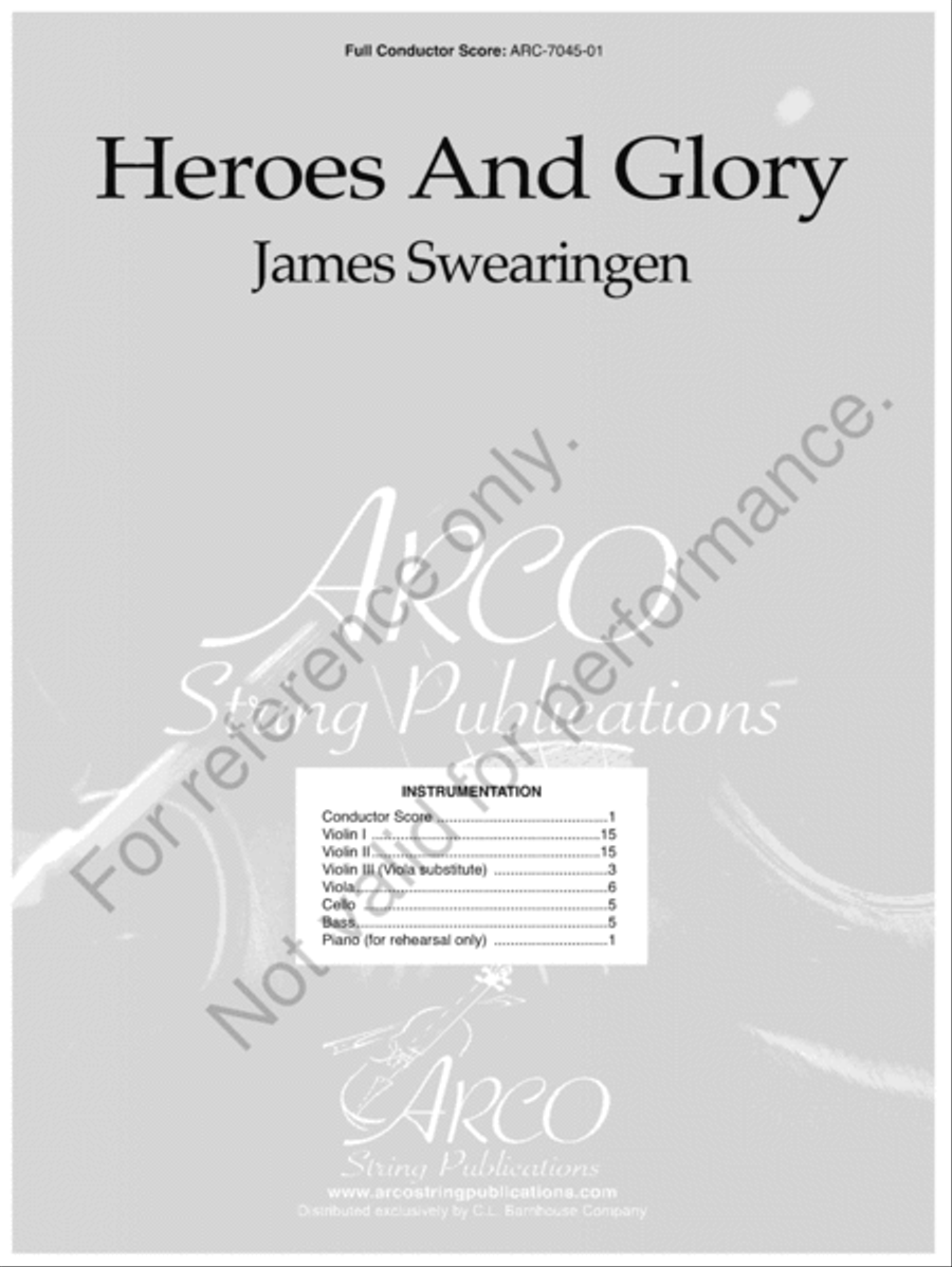 Heroes And Glory String Orchestra scores gallery preview page 2