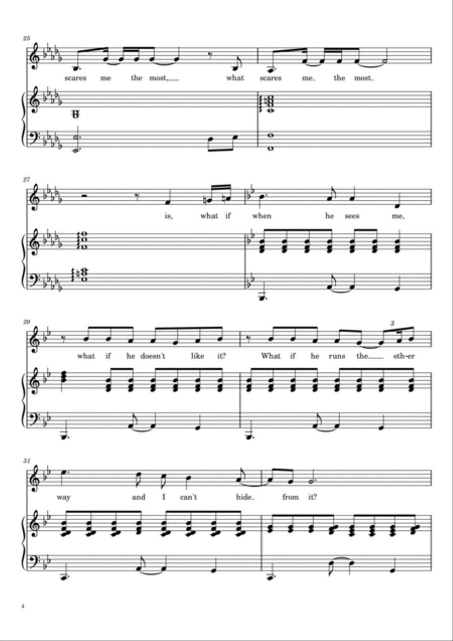 When He Sees Me Voice scores gallery preview page 4
