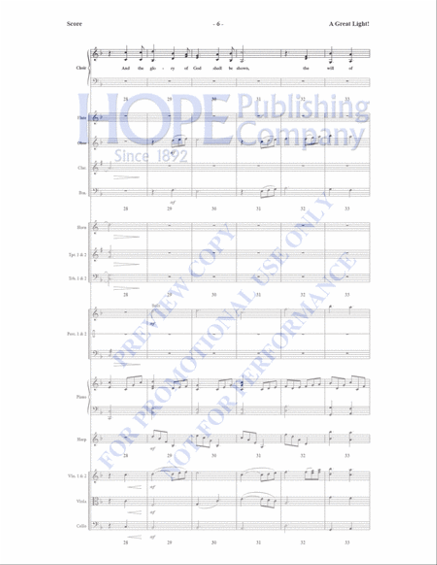 A Great Light A Great Light Orchestra scores gallery preview page 7
