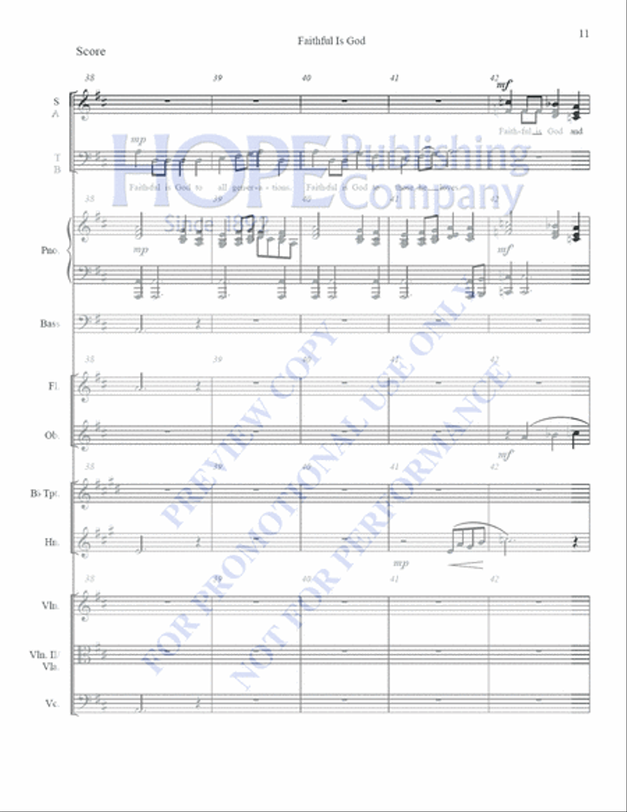 Faithful Is God Faithful Is God Choir scores gallery preview page 11