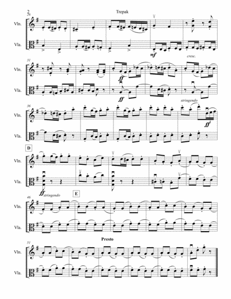 Trepak from the Nutcracker for Violin & Viola image number null