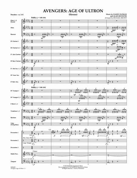 Avengers: The Age of Ultron (Main Theme) - Conductor Score (Full Score)