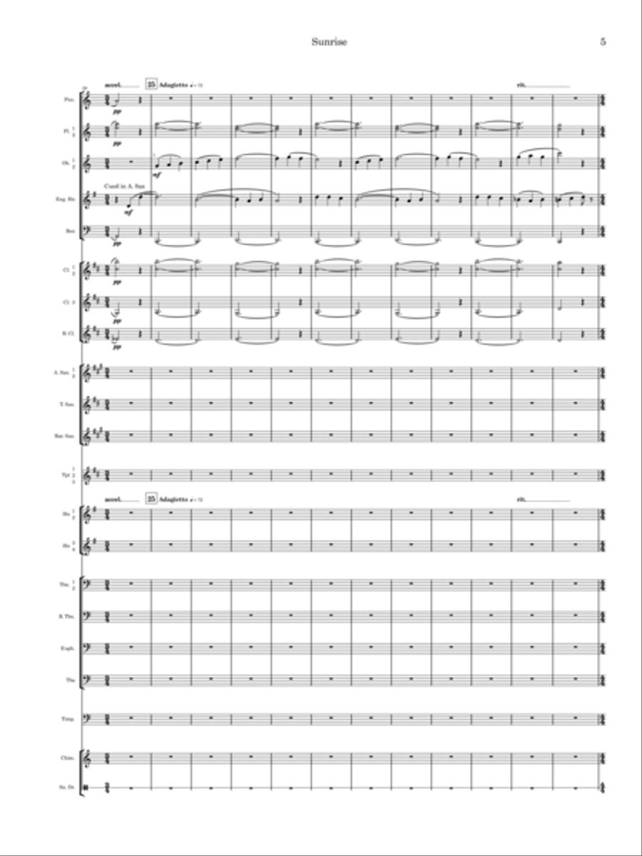 Sunrise - Band Version Concert Band scores gallery preview page 5