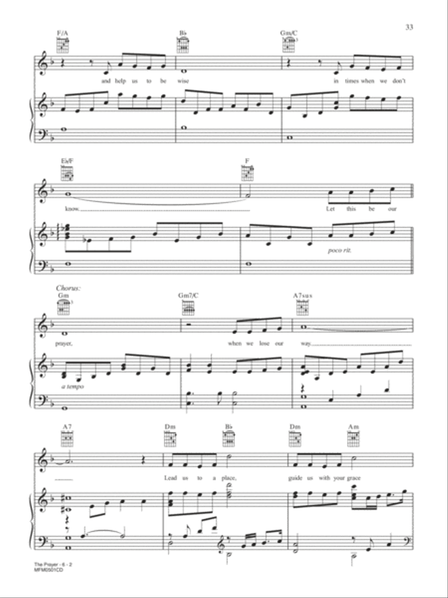 The Prayer Piano, Vocal, Guitar scores gallery preview page 2