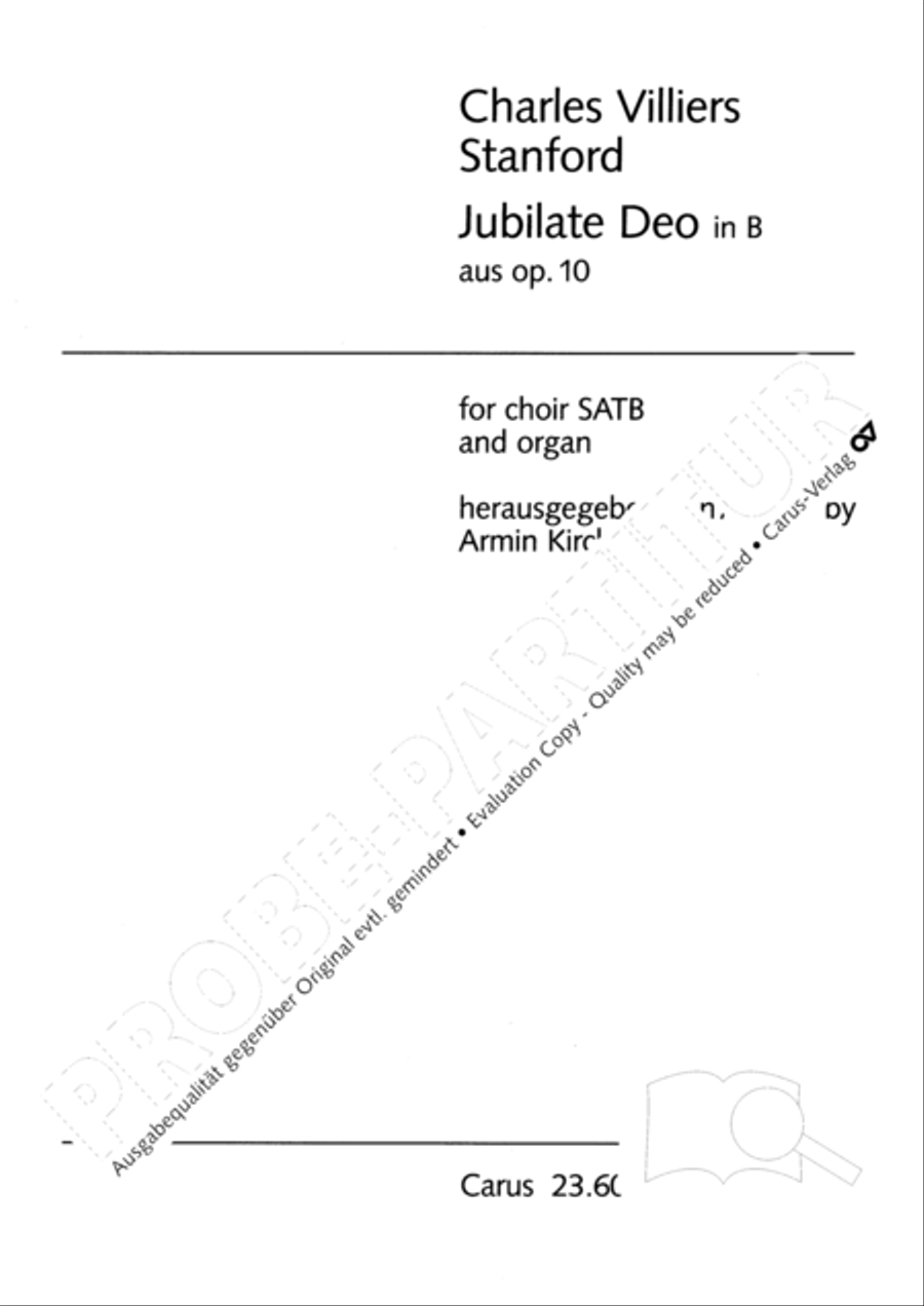 Jubilate Deo in B 4-Part scores gallery preview page 2