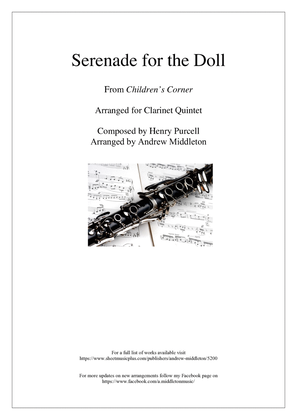 Book cover for Serenade for the Doll arranged for Clarinet Quintet