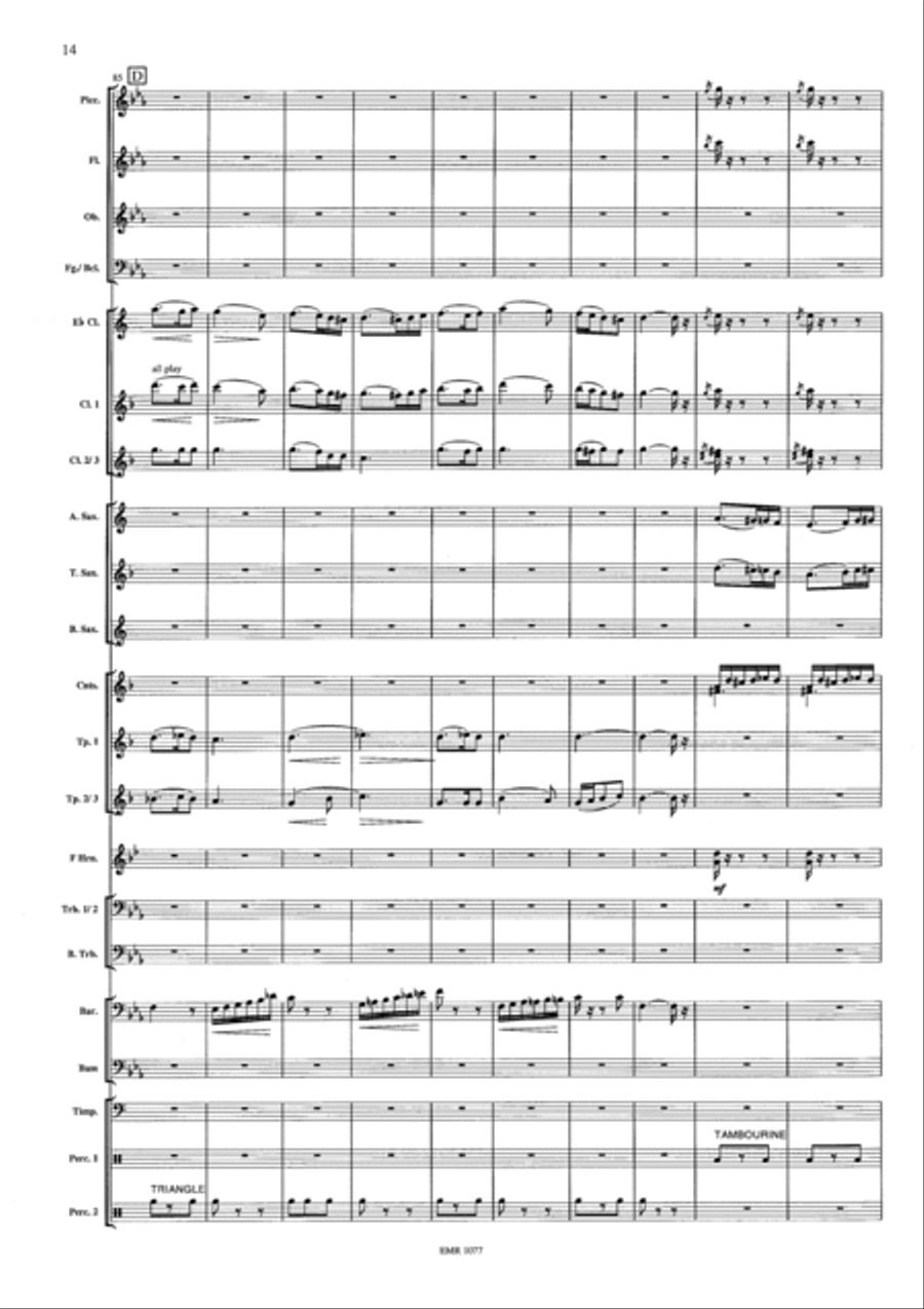 Capriccio Barbaro Concert Band scores gallery preview page 14