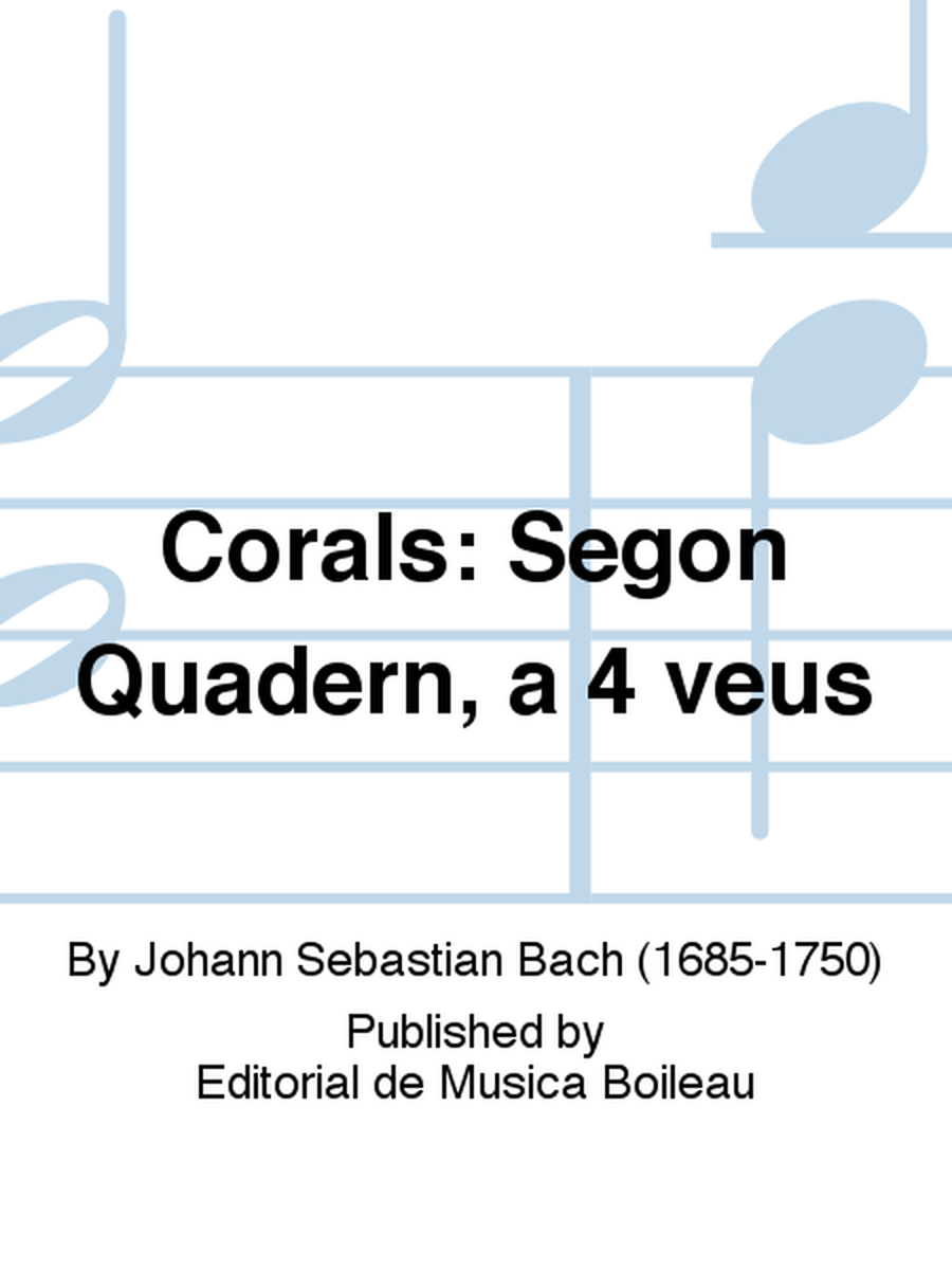 Corals: Segon Quadern, a 4 veus