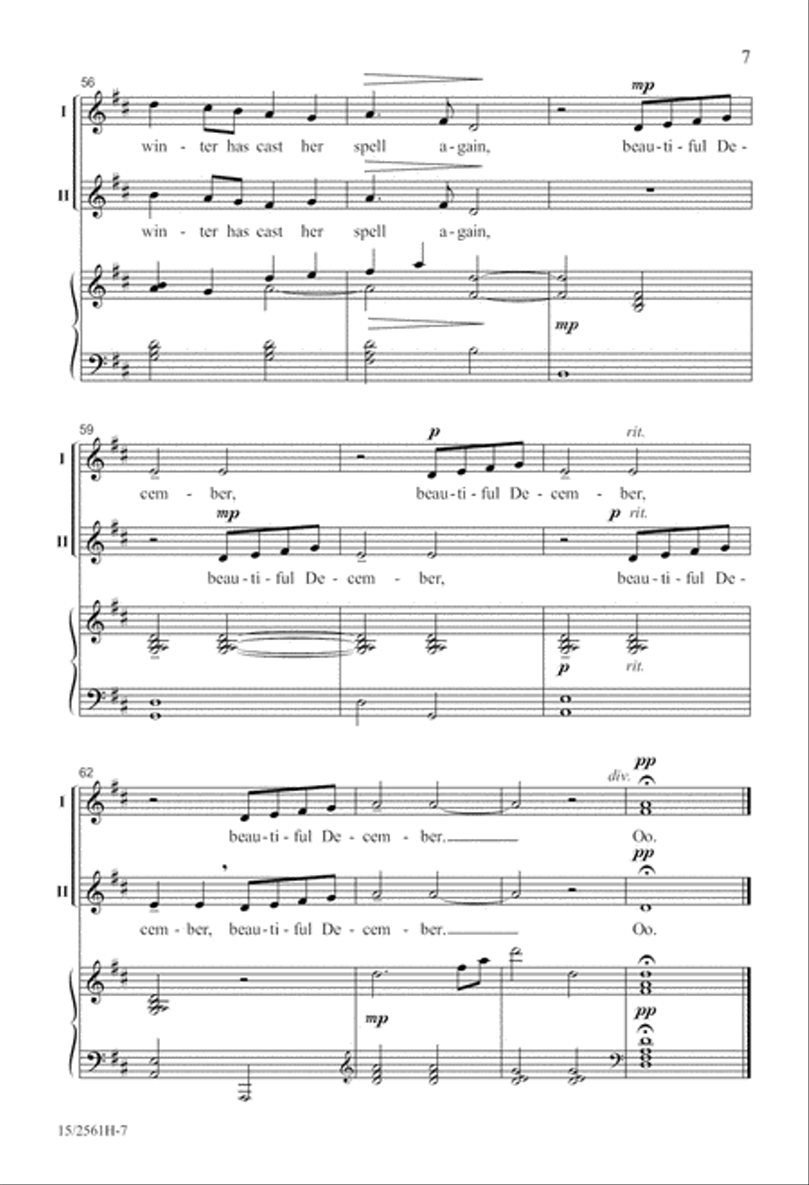 Beautiful December Beautiful December Unison Choir scores gallery preview page 8