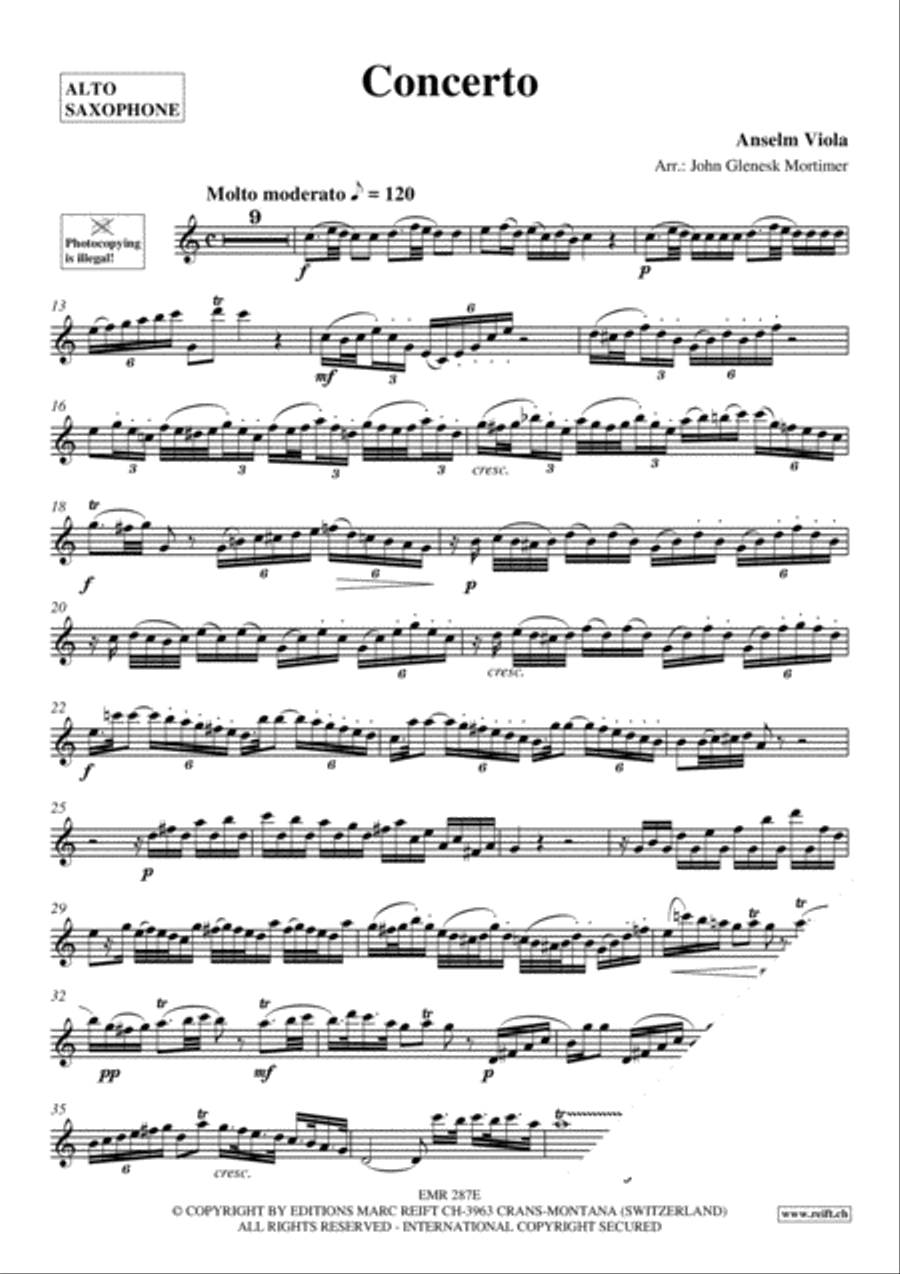 Concerto Alto Saxophone scores gallery preview page 3