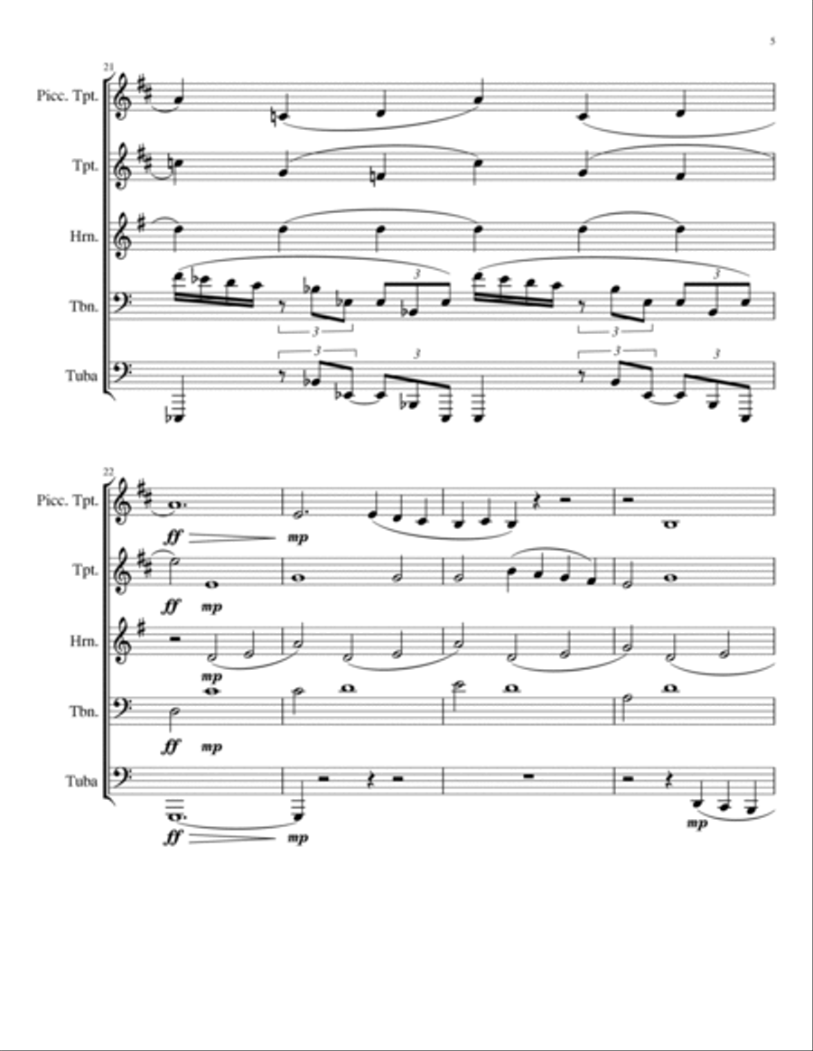 The Sunken Cathedral Brass Ensemble scores gallery preview page 6