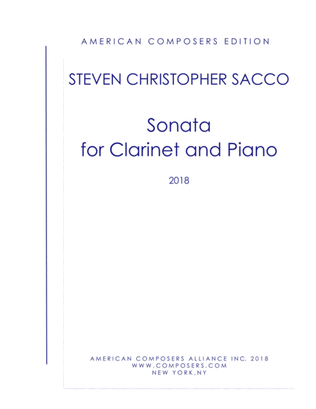 Book cover for [Sacco] Sonata for Clarinet and Piano