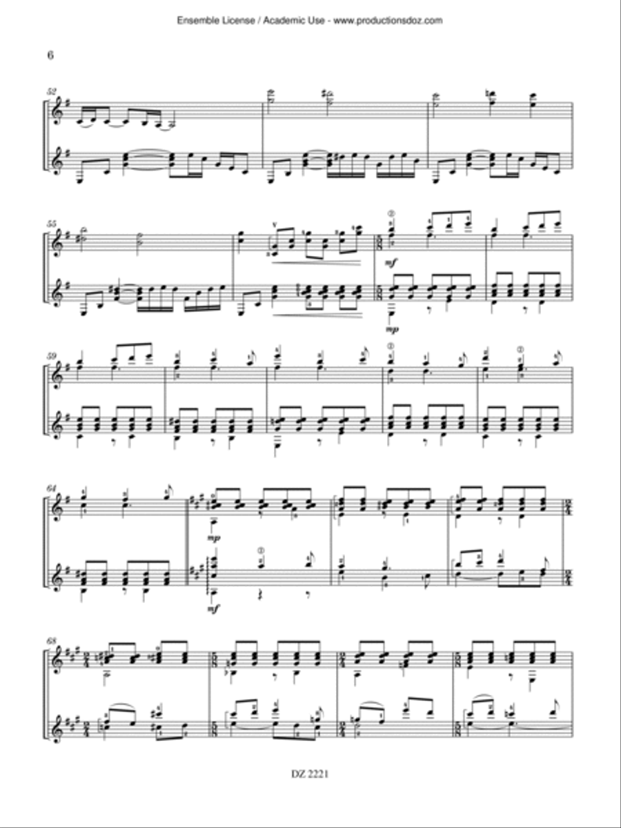 Footsteps in Distant Memories Classical Guitar scores gallery preview page 6