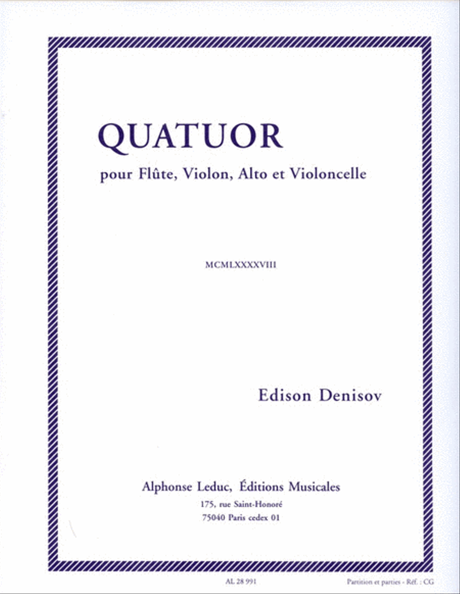 Quatuor (quartet-mixed) Quatuor (quartet-mixed) School and Community scores gallery preview page 1