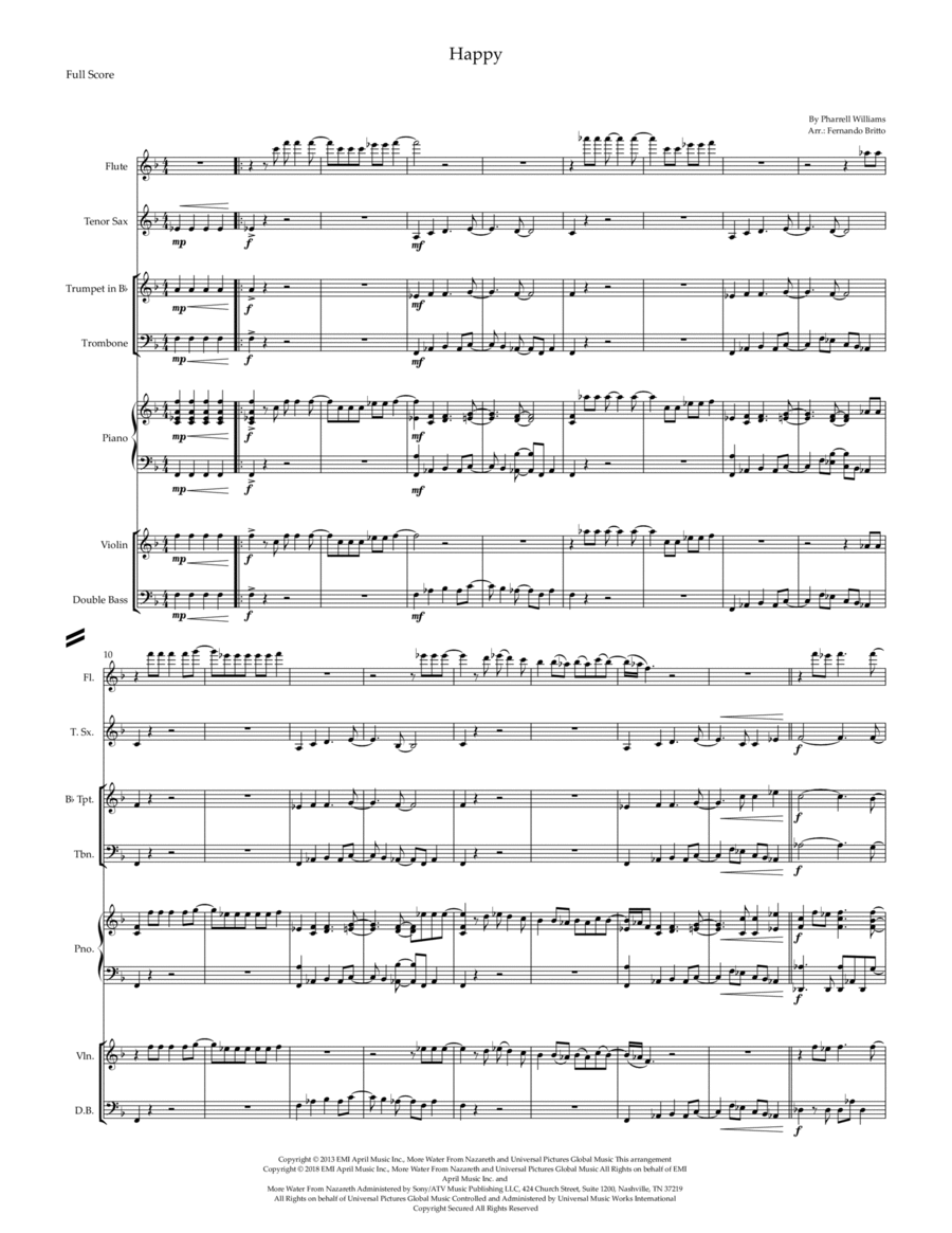 Happy Large Ensemble scores gallery preview page 1