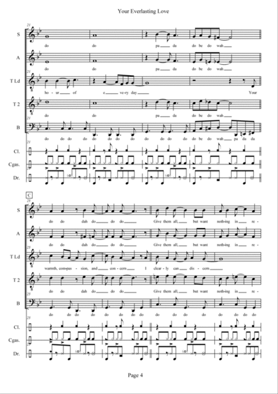 Your Everlasting Love Your Everlasting Love Divisi scores gallery preview page 4