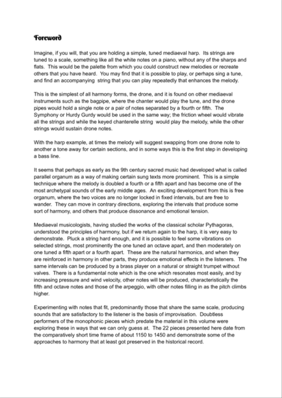 Harmony of the Middle Ages School and Community scores gallery preview page 4