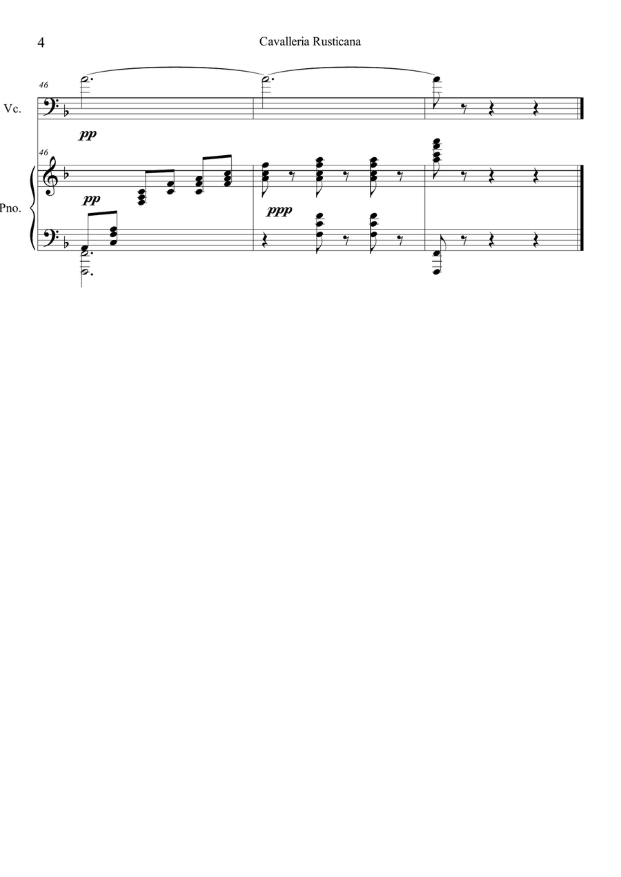Cavalleria Rusticana by Pietro Mascagni Piano - Digital Sheet Music page 4