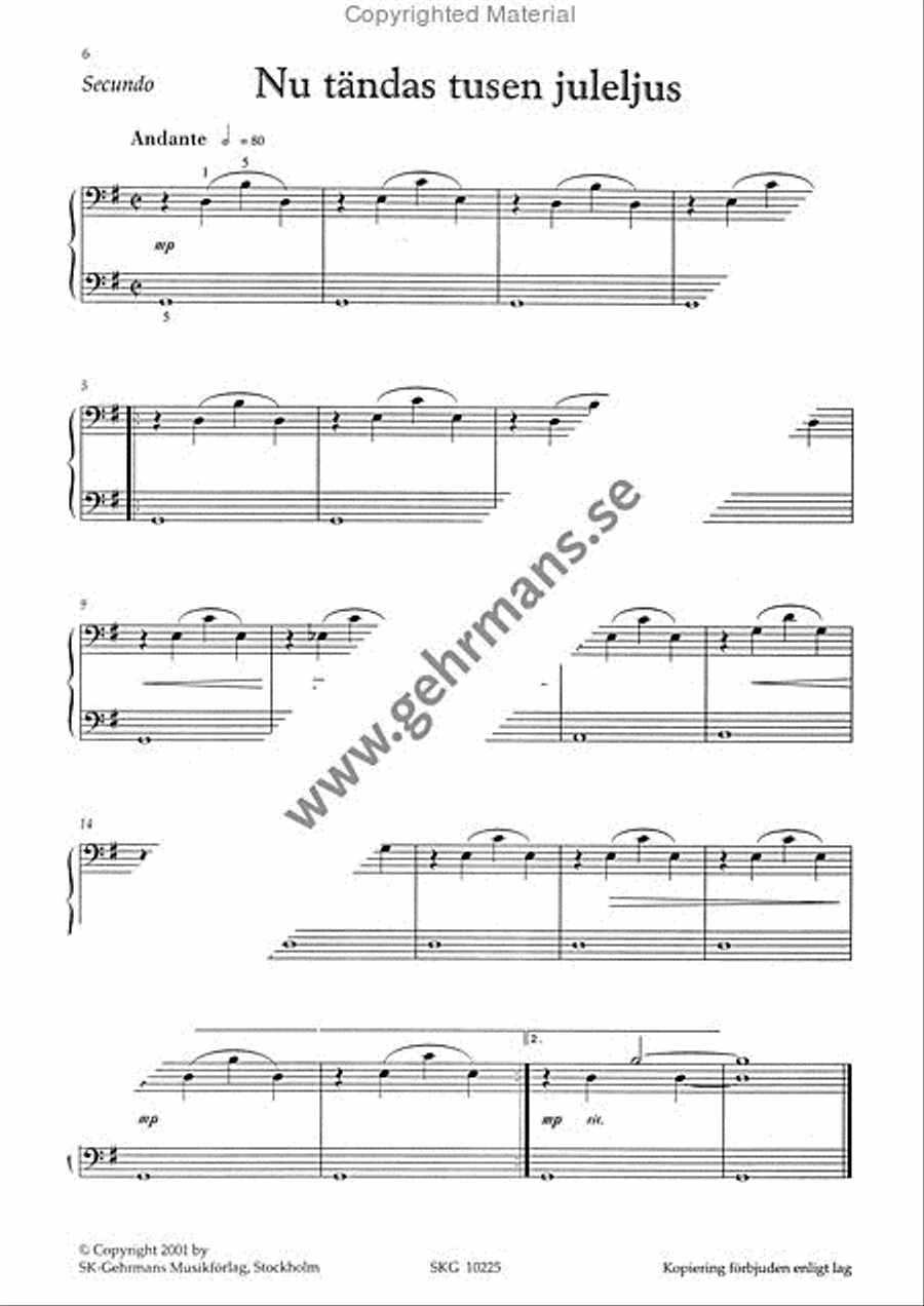 Staffans salsa Piano Duet scores gallery preview page 4