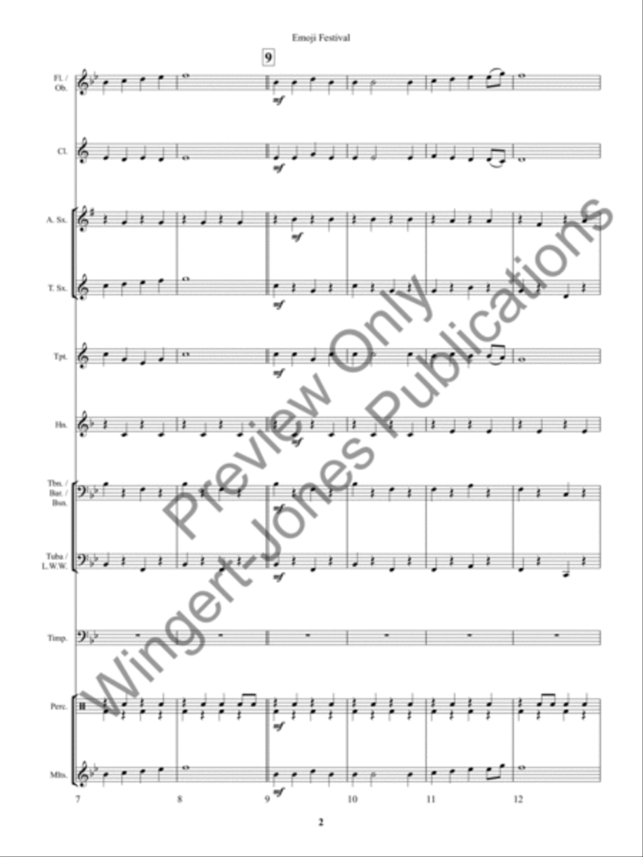 Emoji Festival Concert Band scores gallery preview page 5