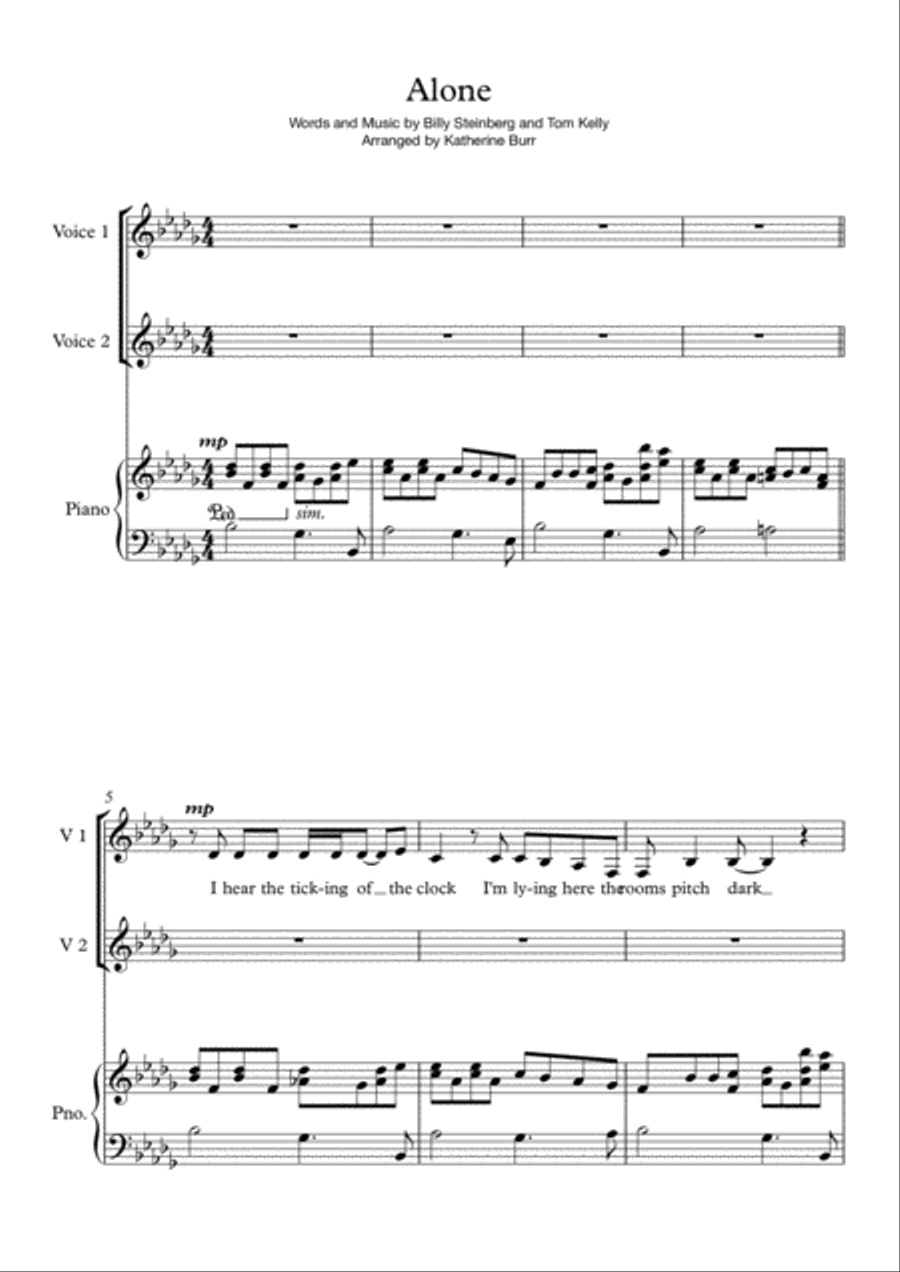 Alone Alone 2-Part scores gallery preview page 1