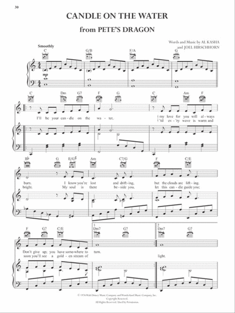 The Library of Disney Songs Piano, Vocal, Guitar scores gallery preview page 4