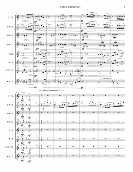 Carousel Rhapsody - for Clarinet Choir image number null
