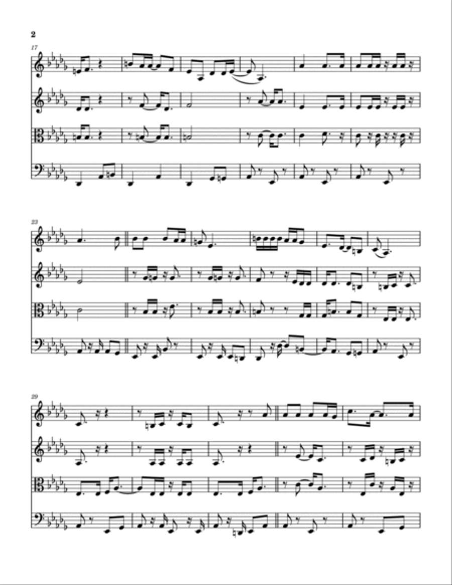 Workin' Man Blues String Quartet scores gallery preview page 3